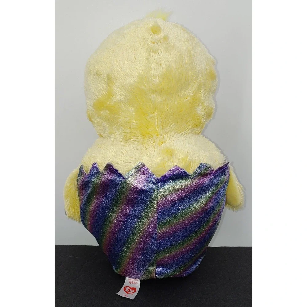 Ty Beanie Boos Megg The Chick With Rainbow Glitter Eggshell 9